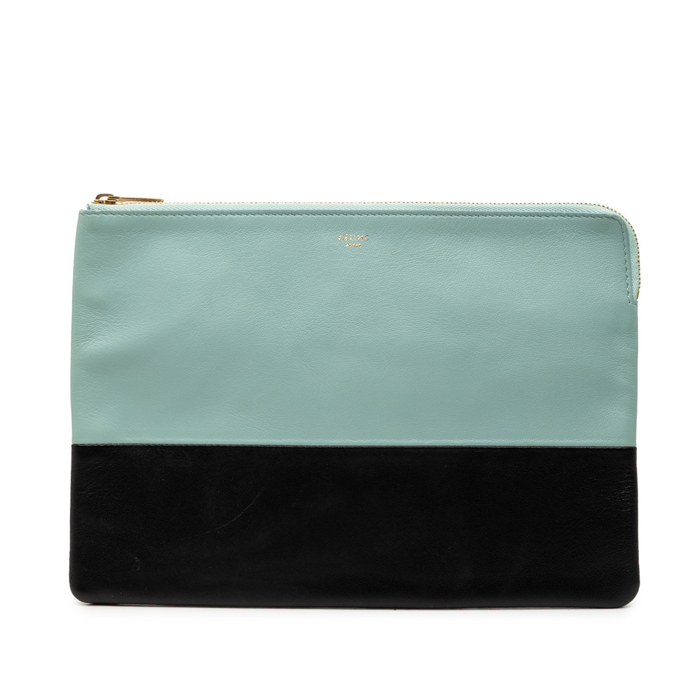 Pre-Loved Celine Bicolor Lambskin Solo Clutch